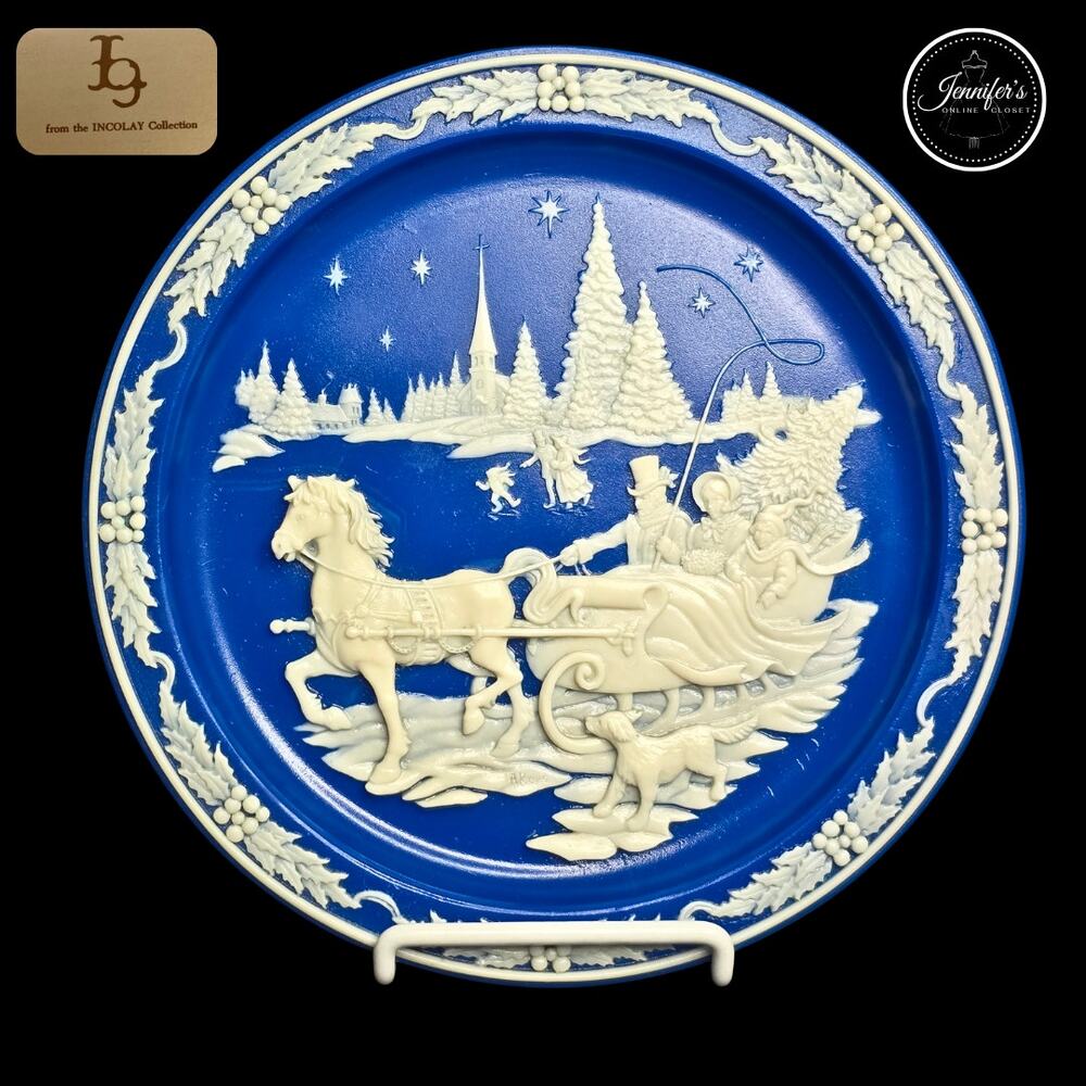 Incolay Studios "Home with a Tree" Vintage 3D Collectors Plate